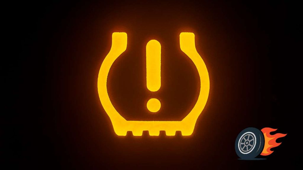 ikona nizkeho tlaku pneumatik v aute