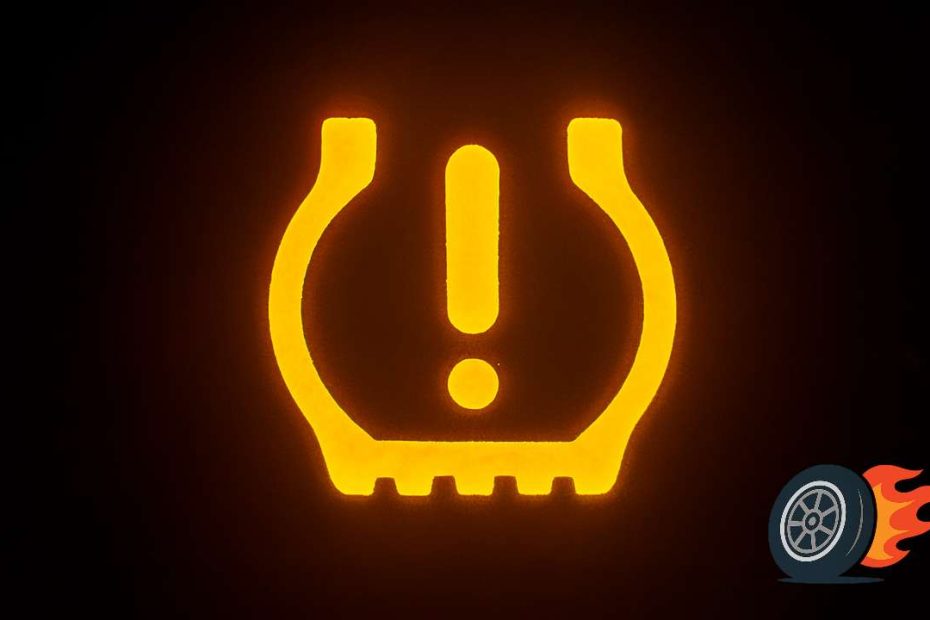 ikona nizkeho tlaku pneumatik v aute