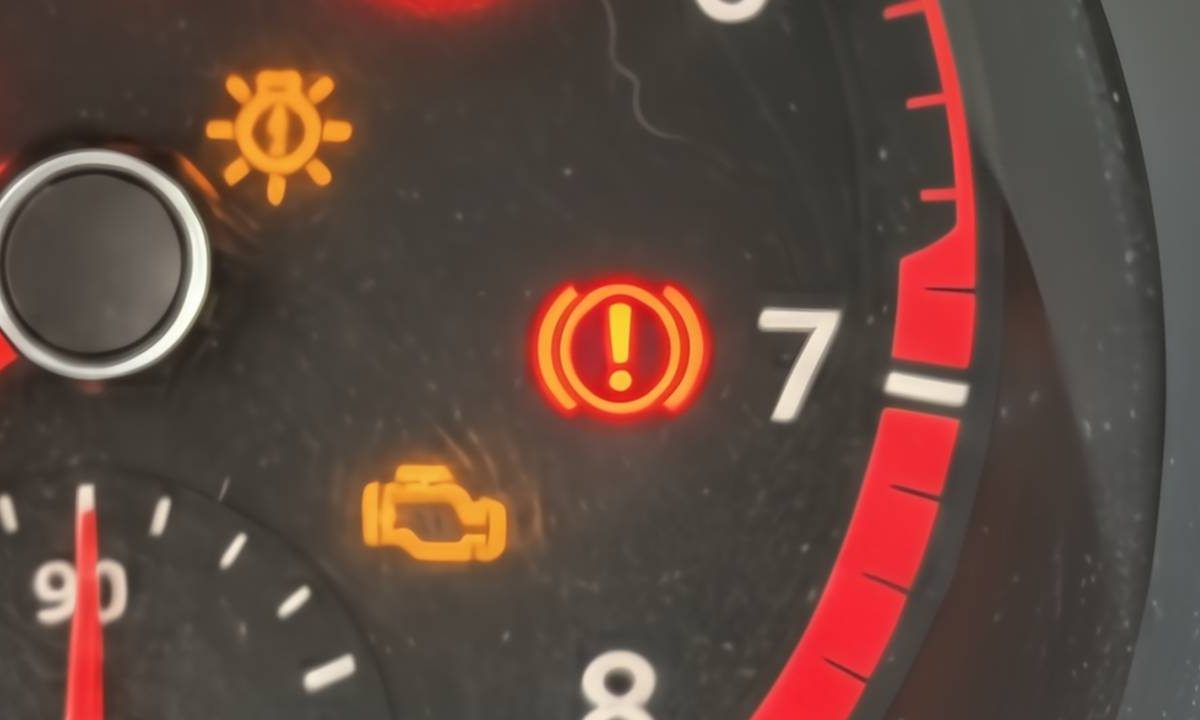 ikona brzdového systému auto