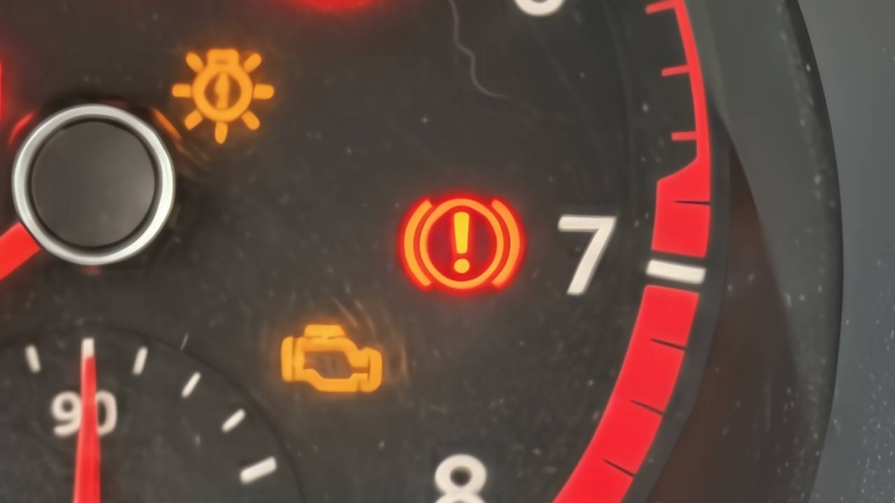 ikona brzdového systému auto