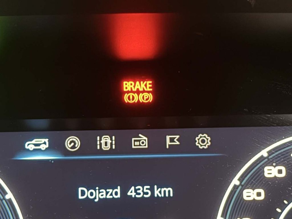 ikona brzdy auto palubna doska