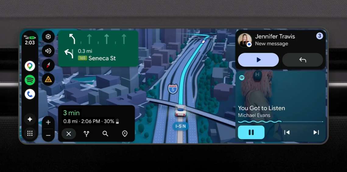 android auto 3D mapy